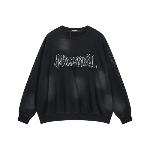 NRXX Мужская одежда Топ American Luxury Streetwear Wasteland Wash Effect Аппликация Вышивка Круглый вырез Свитшот Мужской