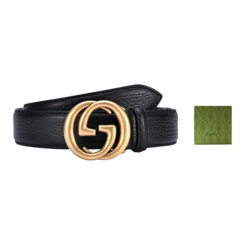 GUCCI Double G Минималистский стиль Без рисунка Застежка Мужской Ширина 3 см