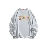 Светло-серый, с длинными рукавами, рубашка