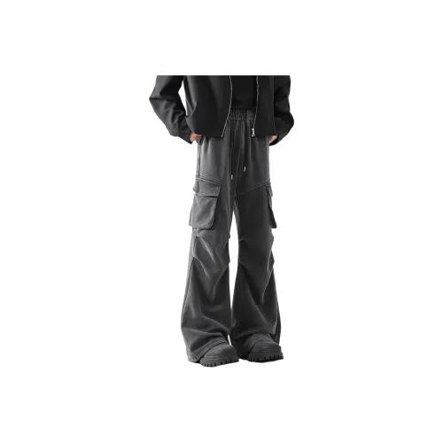 PISYPOX Черный Серый Цвет Унисекс Повседневные Штаны