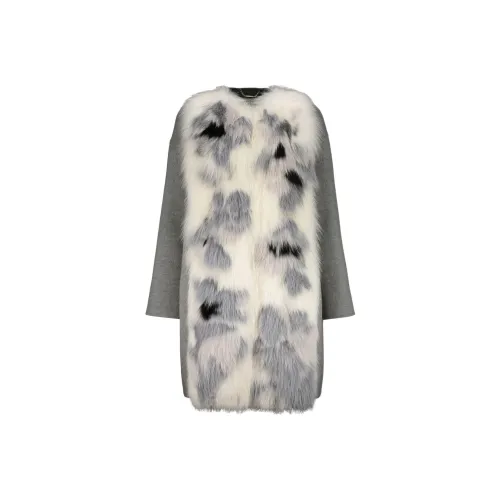 FENDI Серый Женский Пальто