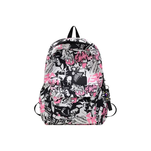 WRELS Nylon Backpack Standard Pink Gray Green Blue Dark Blue