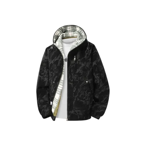 PGNC Мужской AUTUMN Graffiti Versatile Hooded Coat Unisex