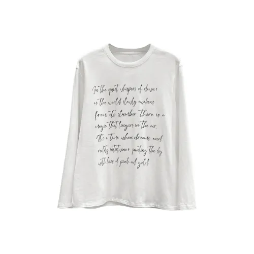 AINUOERMY Белая длинная рубашка с длинным рукавом женская футболка