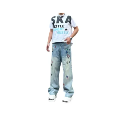 NRXX Blue Men's Jeans NRXX Синий Мужской Джинсы