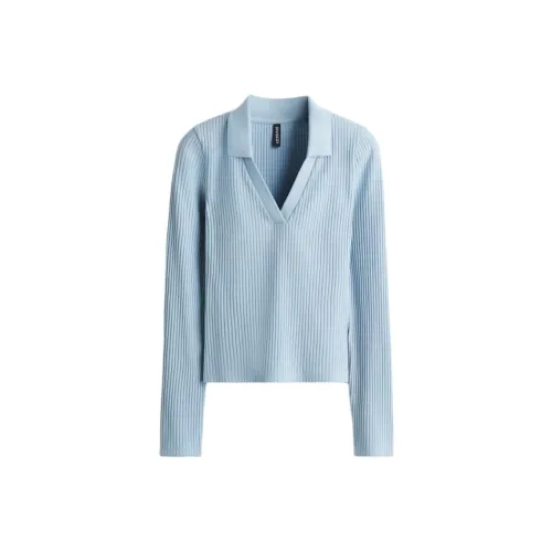 H M Светло-синий Женский Трикотаж