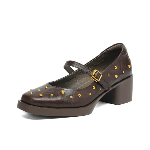 RAPHAEL SONA Грубый каблук Мэри Джейн туфли 5 см Женские