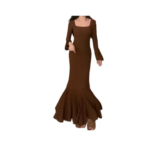 LAKESI Длинное платье с длинными рукавами женское