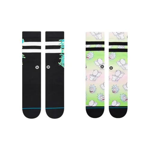 Stance Рик и Морти Animated Series Коллаборация 2 упаковки унисекс носки до икры MID