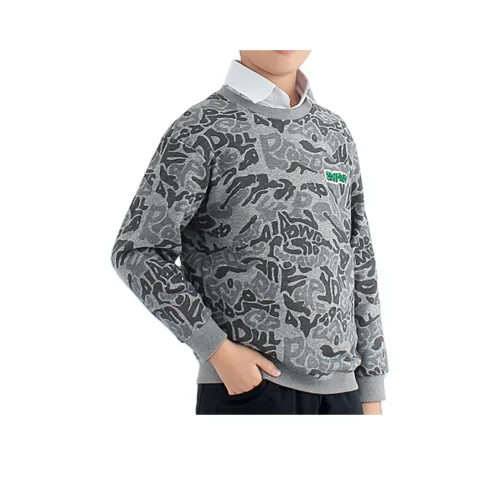 ЮЙЧЖАОЛИНЬ 9918 Серый камуфляж Kids Свитшоты