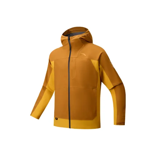 Anta Variety Тренировки Коллекция Мед пропитанный Апельсин Дождь пропитанный Чай Желтый Мужские Ветровки