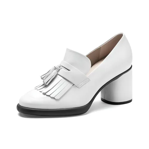 Ecco Грубый каблук Высокие каблуки 8 см Женские Белые