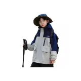 Серое белое пальто с флисовой подкладкой