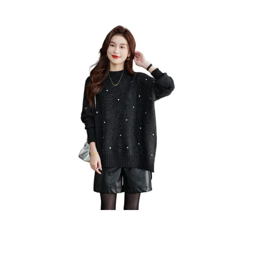 MJ Черный Женский Трикотаж