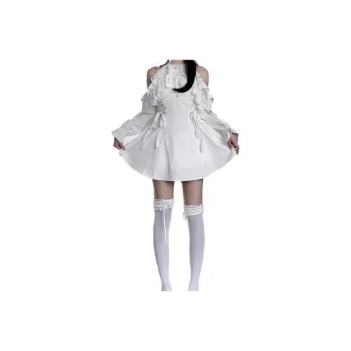 SIXUSICHOU Длинное платье с длинными рукавами женское