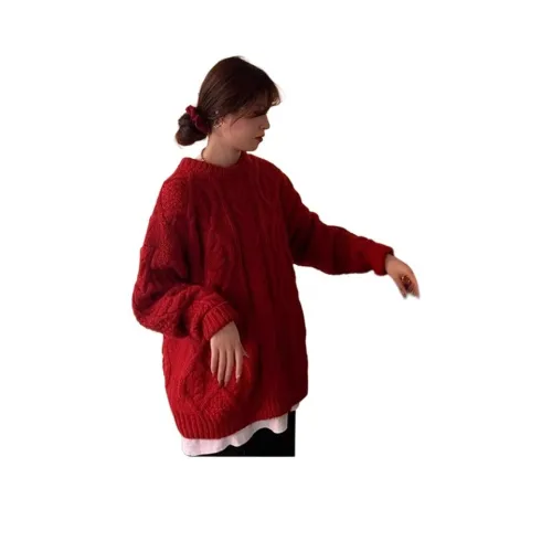 H YXIANG Оранжевый Красный Женский Трикотаж