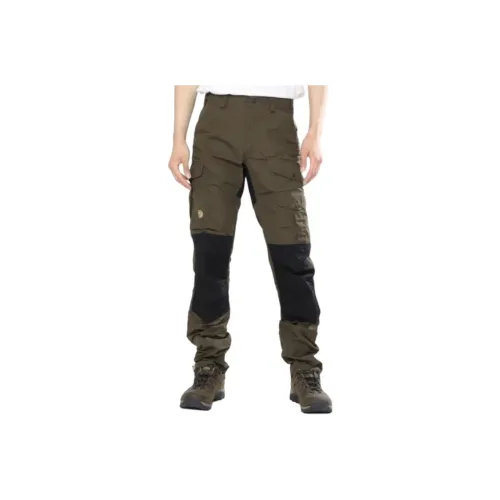 Fjallraven Темно-оливковые Черные Мужские Карго Брюки