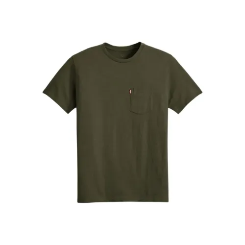 Levis Мужские T-рубашки темно-зеленого цвета