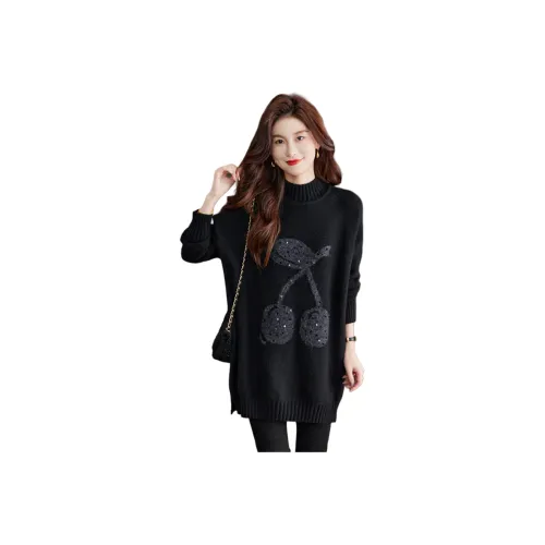 MJ Осенний Длинный Длинный Рукав Пуловер Трикотаж Женский