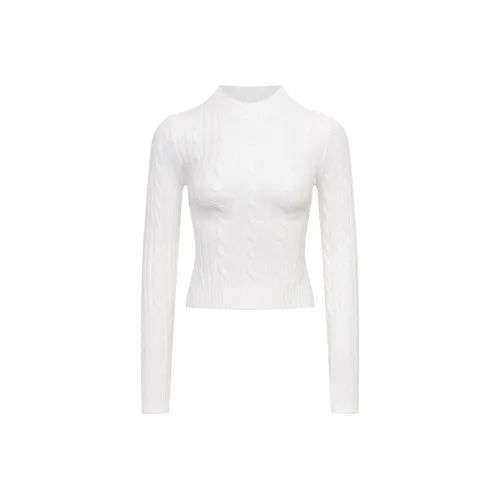 Ariseism Круглый вырез TWISTED Fried Dough Трикотажная ткань Свитер Женские AUTUMN Облегающий крой Топ Женские