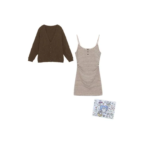 MARIE·COCO Кардиган + Платье Женские Комплекты с Юбкой