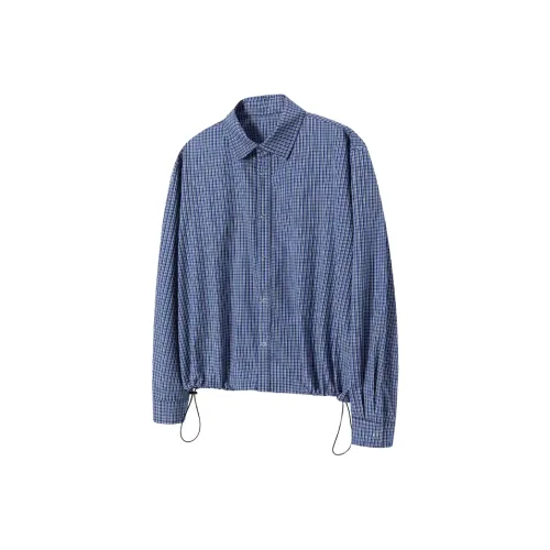 SNEIKLAU Blue Unisex Shirts SNEIKLAU Синий Унисекс Рубашки