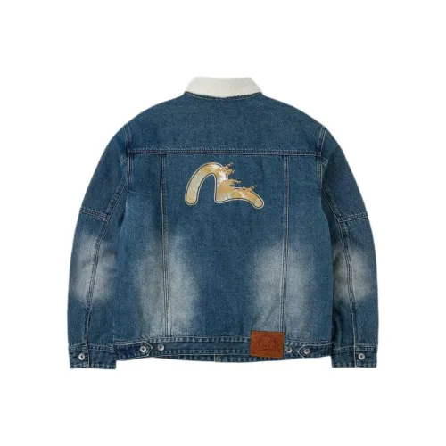 EVISU Джинсовый синий Мужской пуховик