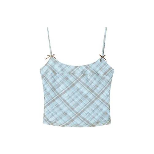 UENA Клетчатый топ на бретелях в наличии Женские топы