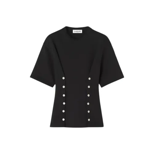 Lanvin FW25 Рукав с оборванным плечом T-рубашка Женская