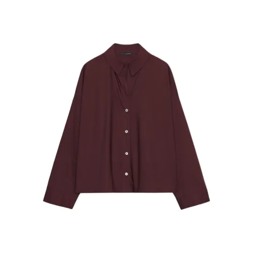 ZARA Бордово-красные Женские Рубашки