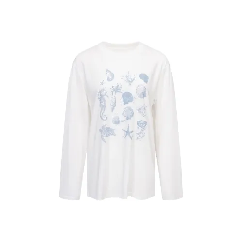 Ariseism Обычный Стильный Длинный Рукав Т-Рубашка Для Женщин AUTUMN Горячая Девушка Универсальный Свободный крой Топ Женские