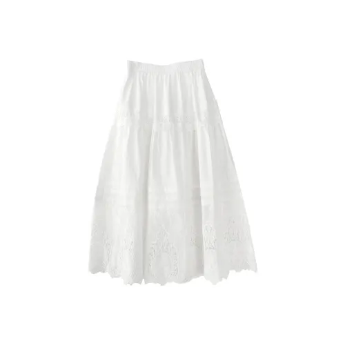 COHX Белый Женские Повседневные Длинные Юбки