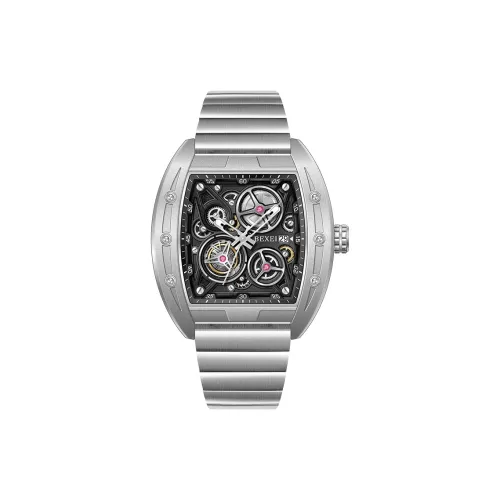 BEXEI Кварцевый механизм ремешок из нержавеющей стали черный циферблат мужские часы