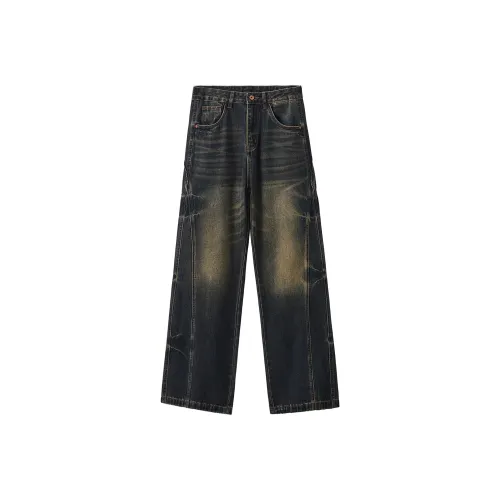 WPOOLL Винтажные синие унисекс джинсы