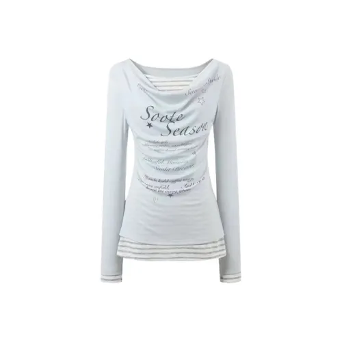 EMDPN Длинный рукав Т-рубашка Женская