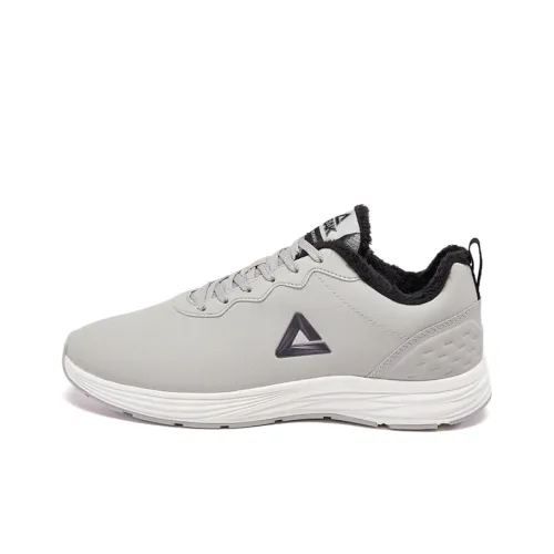 PEAK Амортизация противоскользящий устойчивый к истиранию водонепроницаемый низкий топ беговые кроссовки мужской железно-серый