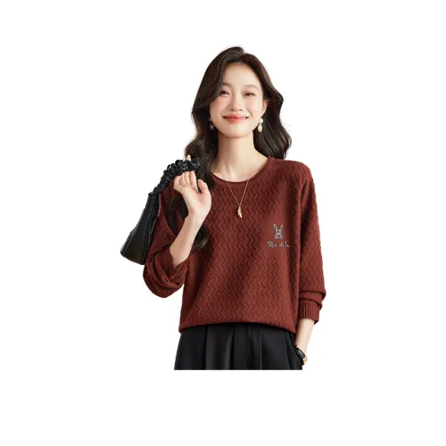 MJ Осенний Длинный Длинный Рукав Пуловер Трикотаж Топ Женский