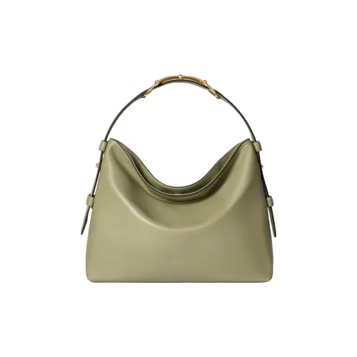 GUCCI Кожа Тоут Сумка Сумка для покупок Сумка на плечо Средний Женская Серый Зеленый