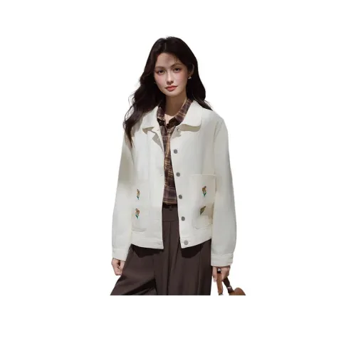 ORIGIN Ecru Женские Джинсовые куртки