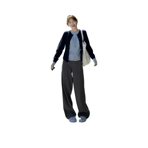 PARKYEON Серые Повседневные Брюки Женские Повседневные Брюки