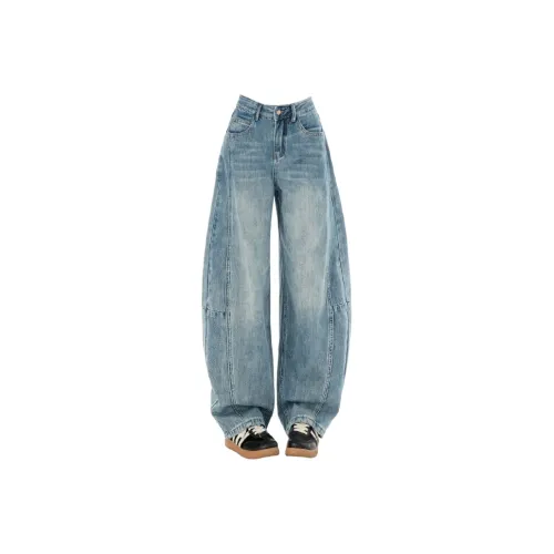 NIUXIAOMO Светло-синие женские джинсы