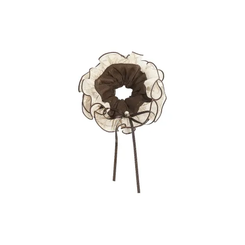 Lano Double Layer Ruffled Ribbon Hair Tie Women's