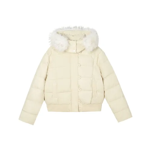 ONNFB Экрю Женские пуховики