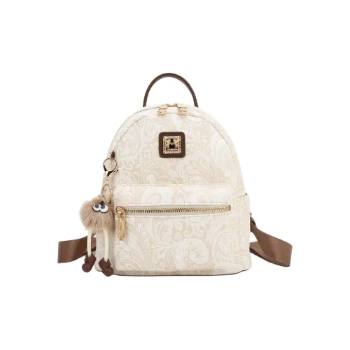 JANITINO ПУ (полиуретан) Рюкзак Стандартный Женский Абрикос