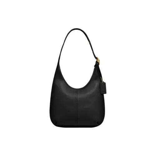 COACH Кожа Плечевая сумка Сумка-хобо Сумка-полумесяц Сумка Сумка через плечо Женская Черная