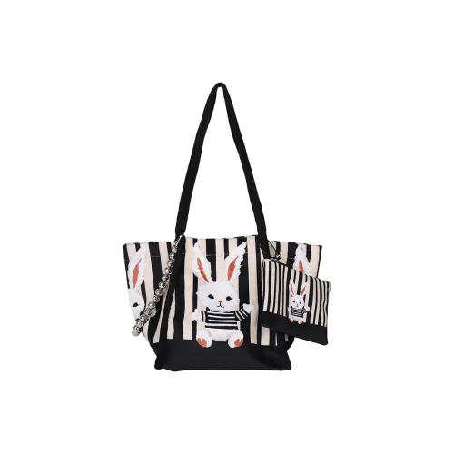 BRINCH Ткань Тоут Сумка Сумка через плечо Стандартная Женская Черная