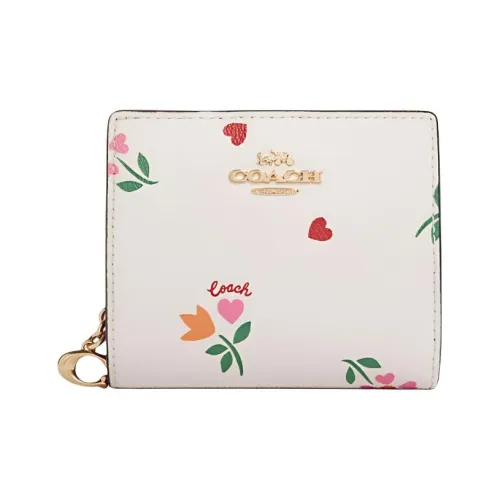 COACH Сердце Держатель для карт кошелек Женский Белый