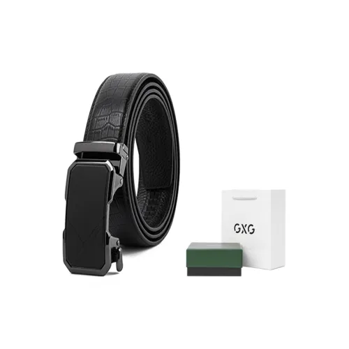 GXG Крокодил Тисненый Ремни из крупнозернистой текстуры мужские ширина 3,5 см коробка