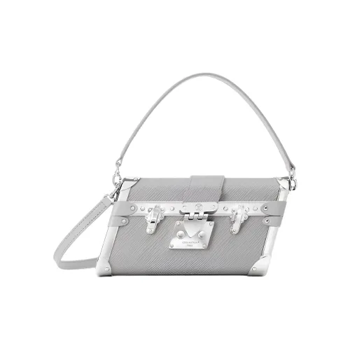 LOUIS VUITTON PETITE MALLE Коровья кожа Сумка Женская серебряная