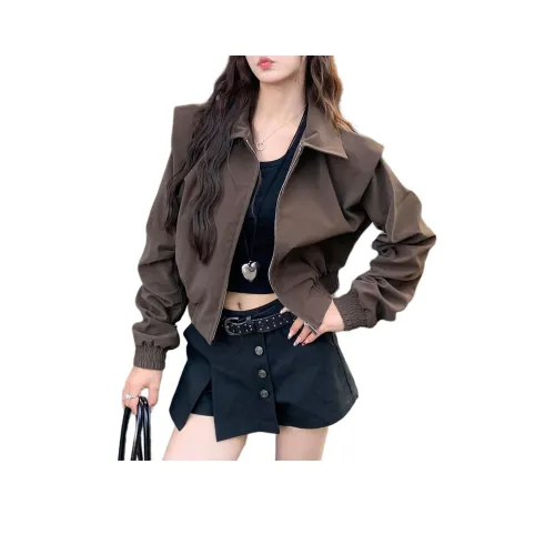 BQERTY Коричневый Женский Куртки